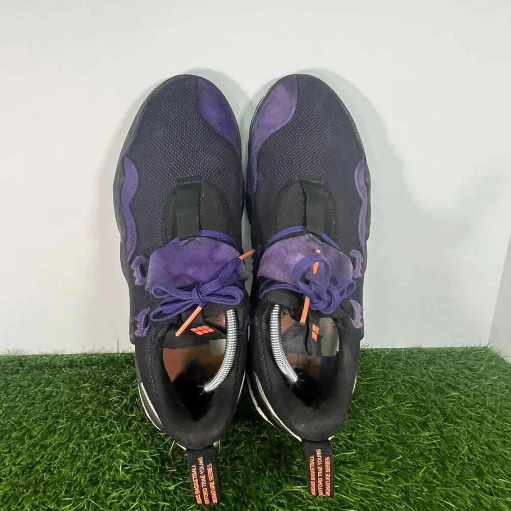 Adidas Men's Trae Young 1 ‘Black Team College Purple’ Sneakers Size 12 - Picture 5 of 9